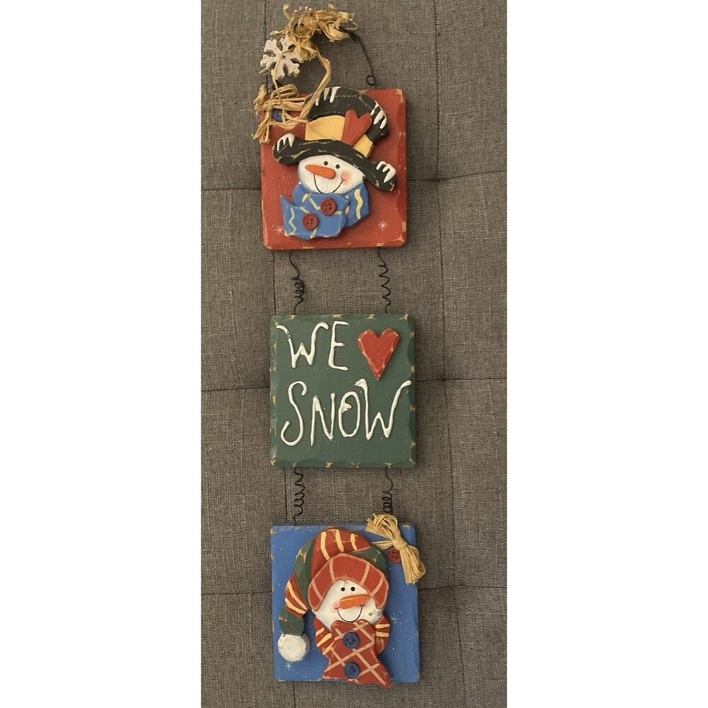Wooden Snowman Christmas Hanger